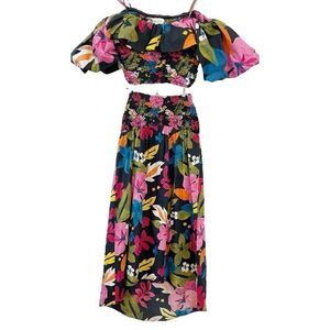 Saylor Floral Top & Skirt Set in size M